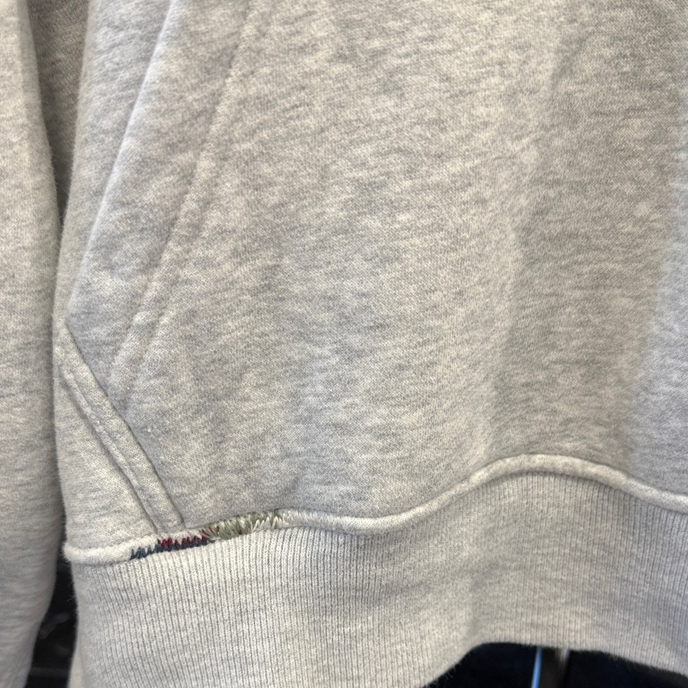 Abercrombie & Fitch Accented Light Gray Popover Hoodie - Picture 4 of 10